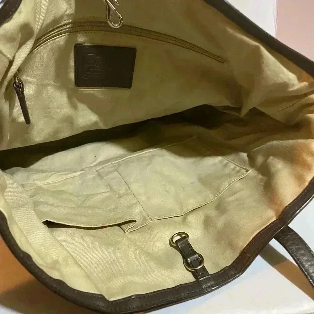 Coach vintage brown leather tote handbag